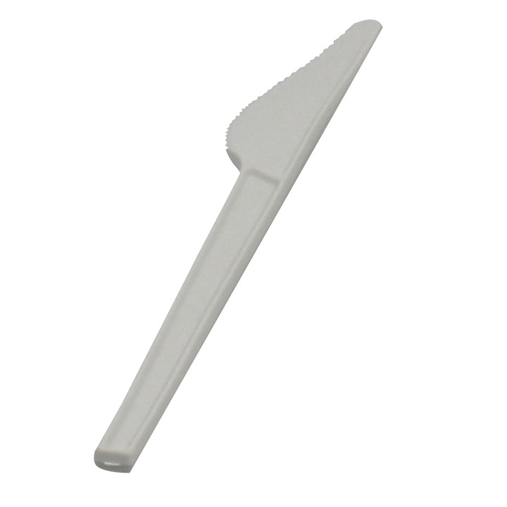 Cornstarch Knife Biodegradable CPLA White 16cm (50 Units) 