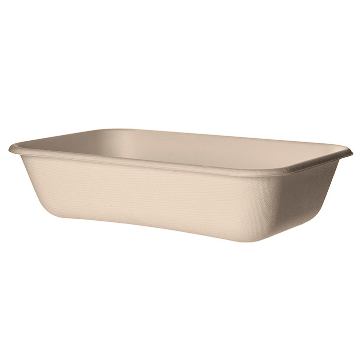 Sugarcane Tray Ecologic Natural 940ml 21,5x14,0x5,0 cm (400 Units)