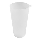 Plastic Cup with Ring PP Reusable Translucent 400ml (14 Units) 