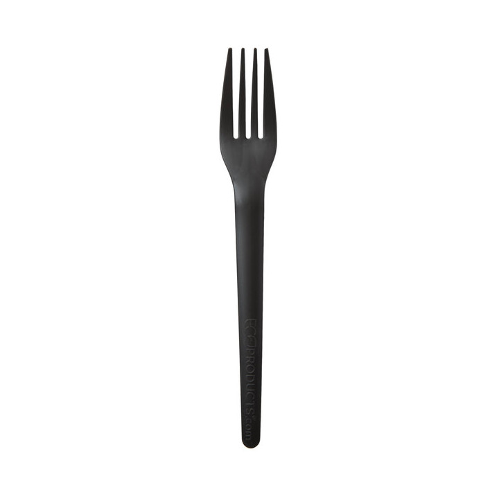 Cornstarch Fork CPLA Compostable Black 17,0 cm (50 Units) 