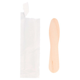 Wooden Ice Cream Spoon Wrapped 7,5cm (600 Units)  