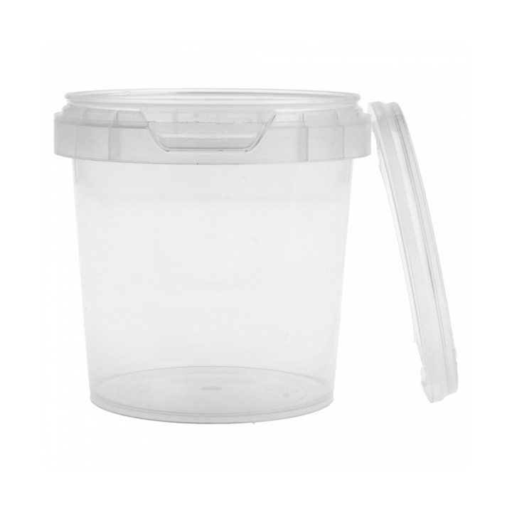 Plastic Deli Container with Plastic Lid PP Tamper-Evident 155 ml Ø6,9 (24 Units)