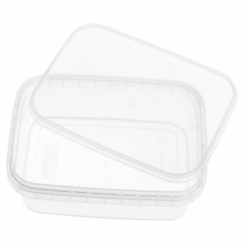 Plastic Deli Container and Plastic Lid PP Tamper-Evident 280ml 12,0x0,88cm (384 Units)