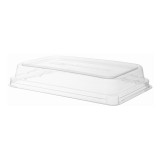 Plastic Lid Compostable PLA Clear for Sugarcane Tray Ecologic 710 and 940 ml (50 Units) 