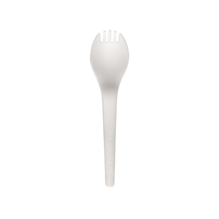 Cornstarch Spork CPLA Compostable White 15,0 cm (1.000 Units)