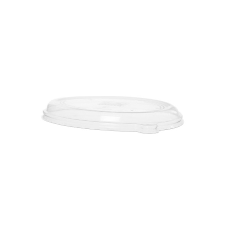 Plastic Lid RPET for Oval Sugarcane Tray Ecologic Clear 710 and 940 ml (50 Units) 