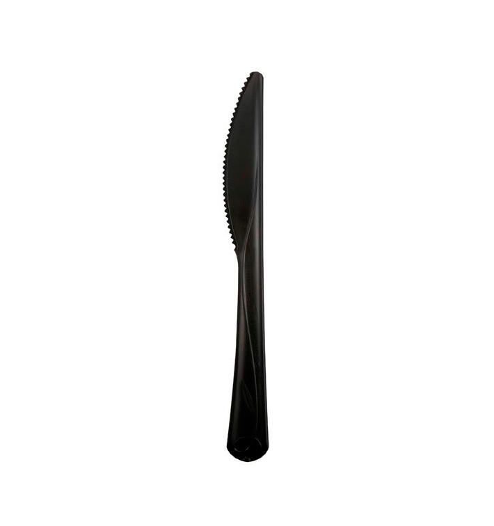 Cornstarch Knife CPLA Compostable Premium Black 18,3 cm (500 Units) 