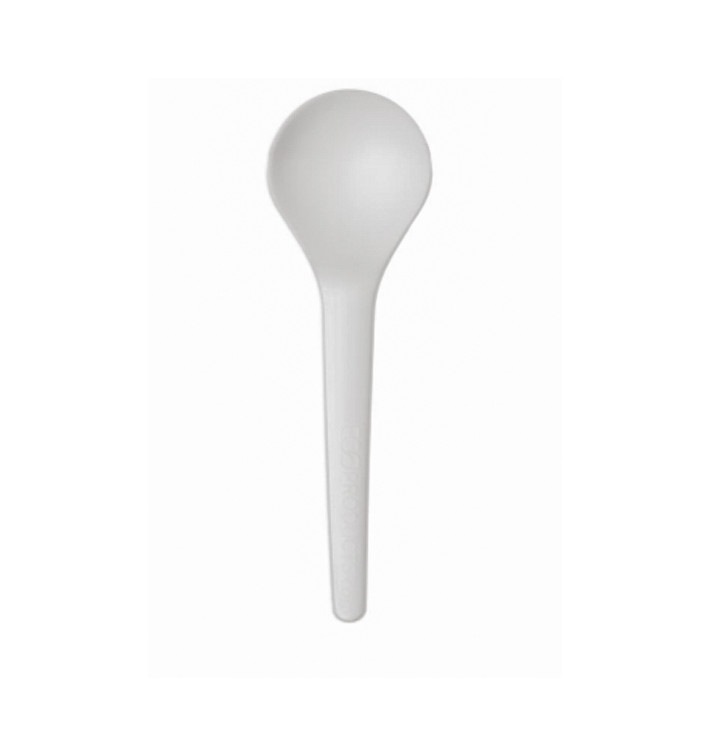Cornstarch Spoon CPLA Compostable White 15,0 cm (1.000 Units)