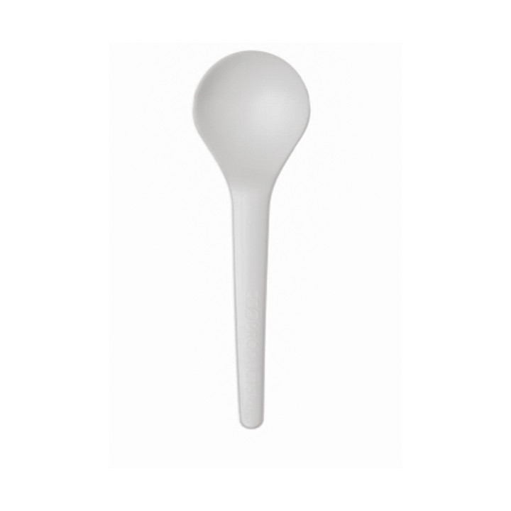 Cornstarch Spoon CPLA Compostable White 15,0 cm (1.000 Units)