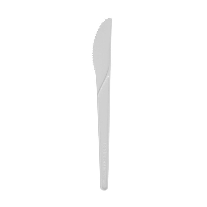 Cornstarch Knife CPLA Compostable White 17,2 cm (50 Units) 