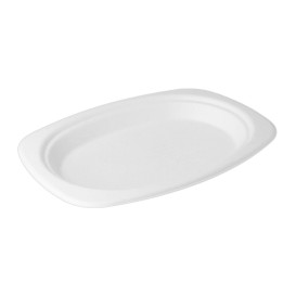 Sugarcane Tray White 23,3x16,5x2 cm (50 Units) 