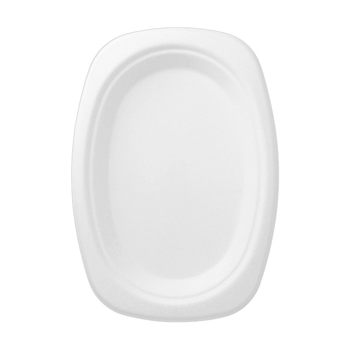 Sugarcane Tray White 23,3x16,5x2 cm (50 Units) 