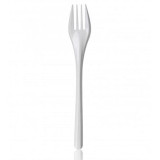 Plastic Fork PS White 16,5 cm 
