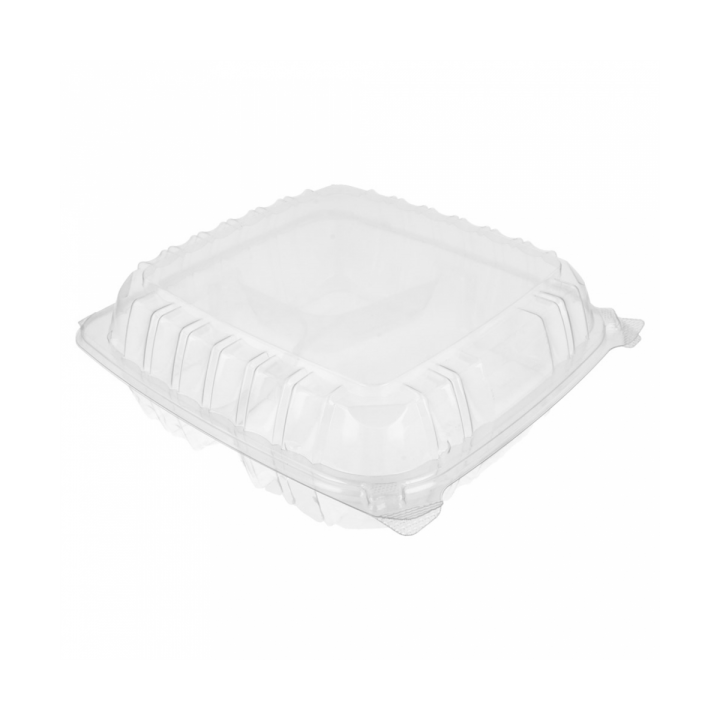 Plastic Hinged Deli Container OPS 3 Compartments "Clear Seal" 4070ml (200 Units)