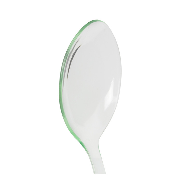 Plastic Tasting Spoon PS "Water Green" 12 cm (100 Units)  