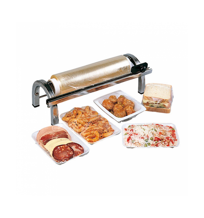 Food Wrap Dispenser with Cutter Stainless Steel 30cm (1 Unit) 