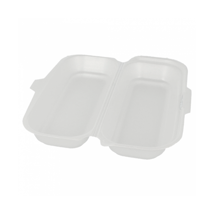 Foam Hot Dog Container White 2,10x1,05x0,64cm (125 Units)  