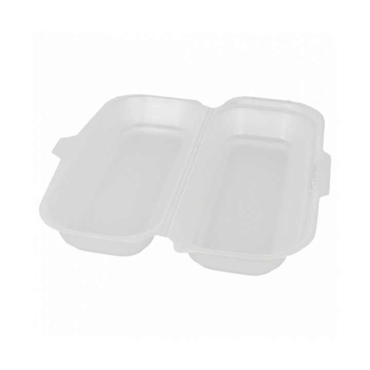 Foam Hot Dog Container White 2,10x1,05x0,64cm (500 Units)