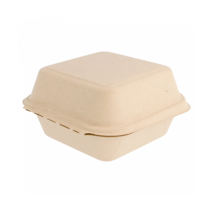Sugarcane Burger Box 152x152x84mm (600 Units)