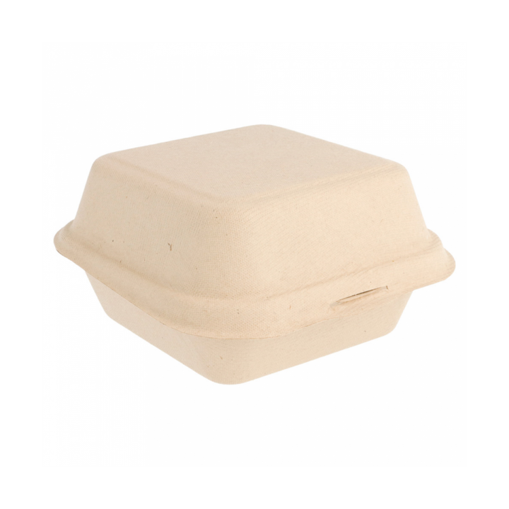 Sugarcane Burger Box 152x152x84mm (50 Units)
