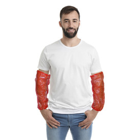 Disposable Plastic Over Sleeve PE Red G80 18x44cm (2000 Units)