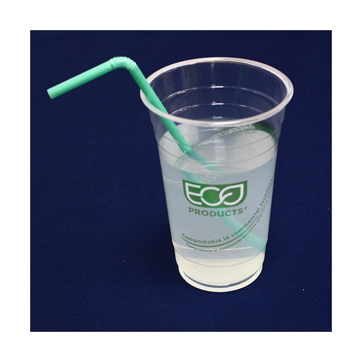 Cornstarch Cup PLA "Green Stripe" 590ml (50 Units) 