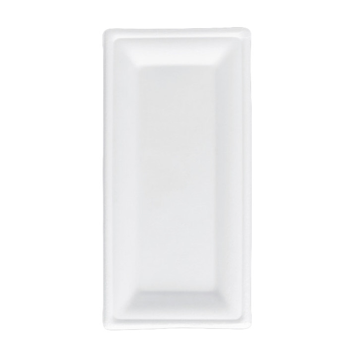 Sugarcane Tray Bagasse White 25,5x12,7 cm (50 Units) 