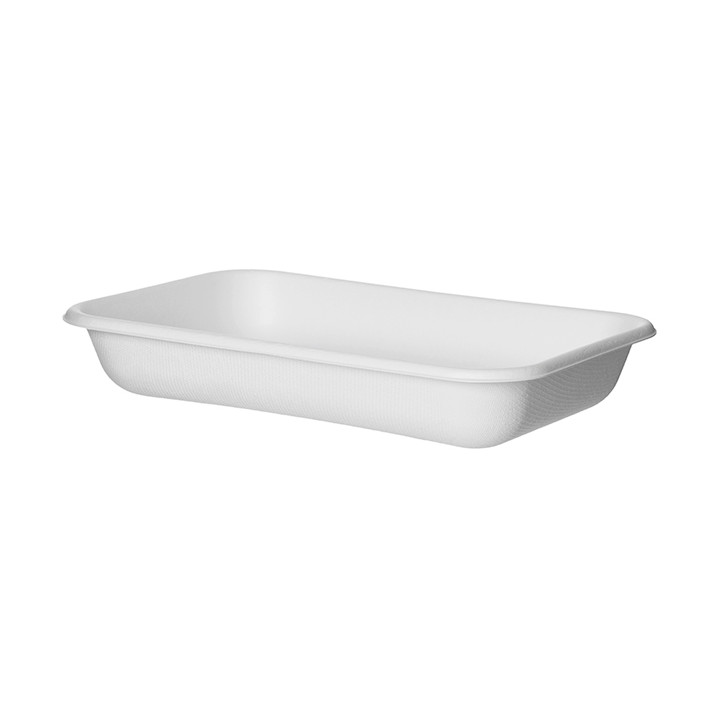 Sugarcane Tray Ecologic White 355ml 18,0x12,0x2,7cm (400 Units)