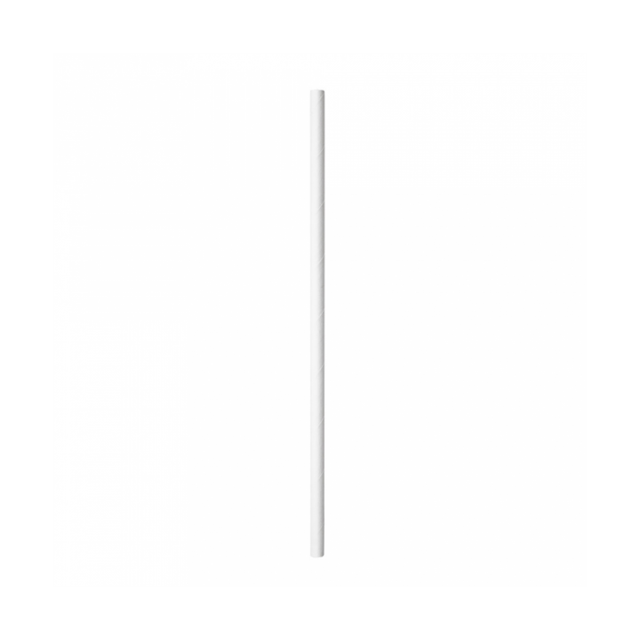 Paper Straw Straight White Wrapped With a Kraft Sleeve Ø0,6cm 21cm (250 Units)