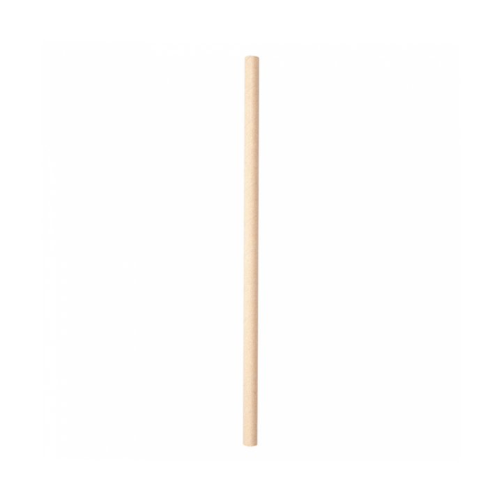 Paper Straw Straight Kraft "Ice Drink" Ø0,8cm 21cm (250 Units)