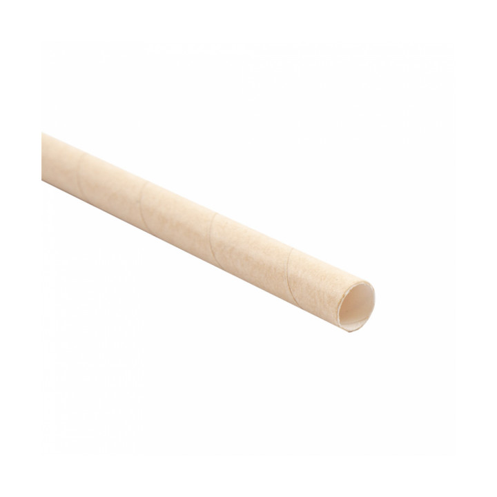Paper Straw Straight Kraft "Ice drink" Ø0,8cm 14cm (6000 Units)