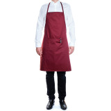 Serving apron bib and pocket Burgundy 75x90cm (1 Unit) 