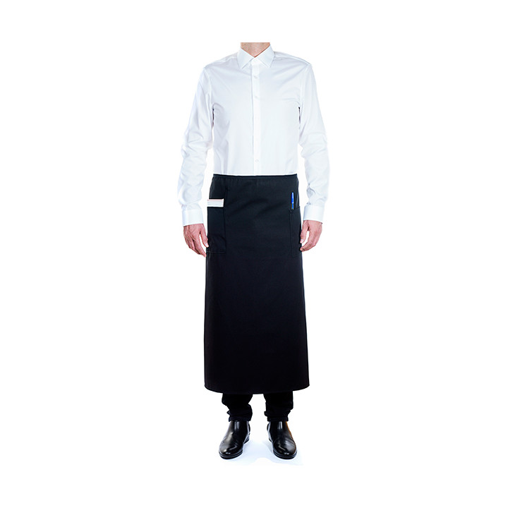 Serving French apron 2 pocket Black 90x110cm (20 Units)