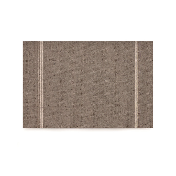 Cotton Placemat "Day Drap" Dark Brown 32x45cm (12 Units) 