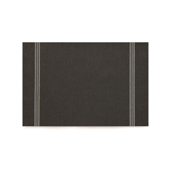 Cotton Placemat "Day Drap" Black 32x45cm (12 Units) 