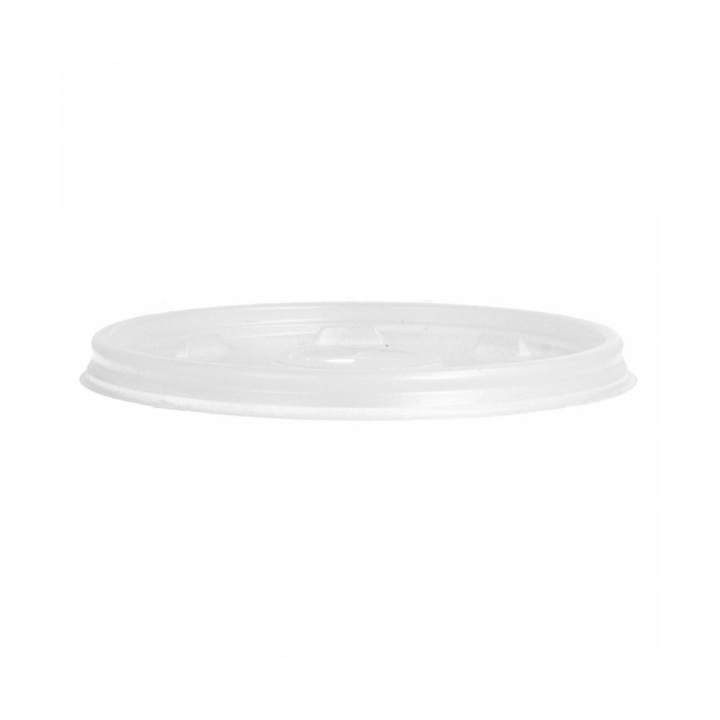 Plastic Lid with Straw Slot PS Ø8,9cm for Foam Cup (1000 Units)