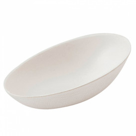Sugarcane Mini Bowl Oval Shape White 8x5cm (50 Units) 