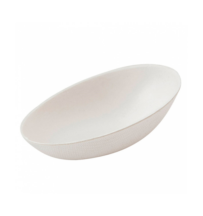Sugarcane Mini Bowl Oval Shape White 8x5cm (50 Units) 