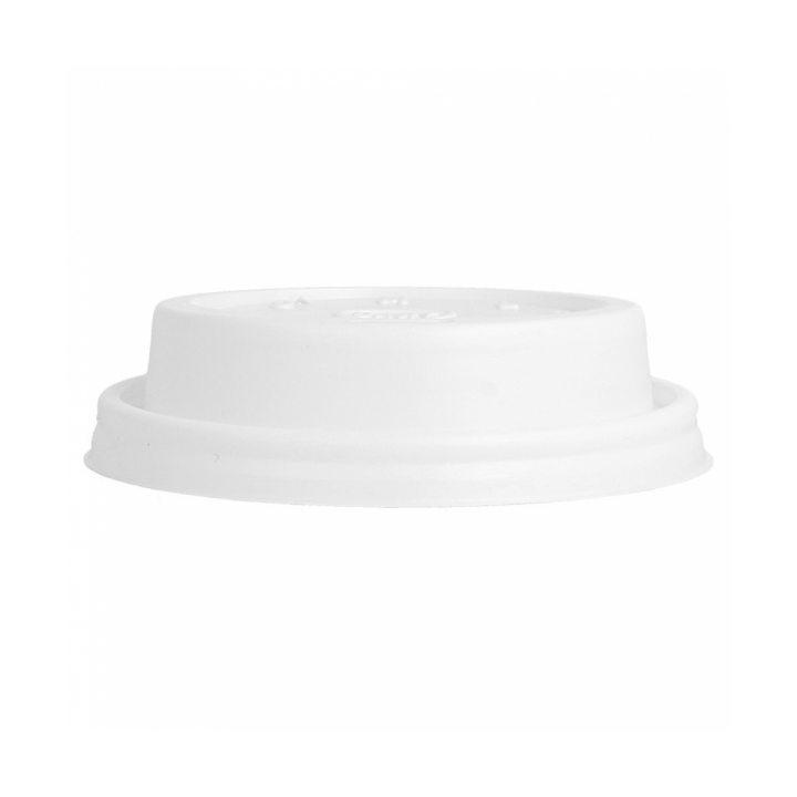 Plastic Lid PS "Cappuccino" White Ø8,1cm (100 Units)  