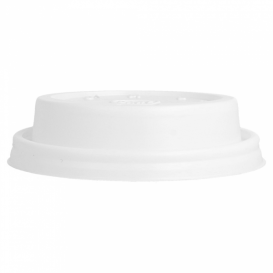 Plastic Lid PS "Cappuccino" White Ø8,1cm (1000 Units)