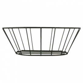 Basket Containers Steel Oval Shape Black 21,6x14x7,6cm (24 Units)