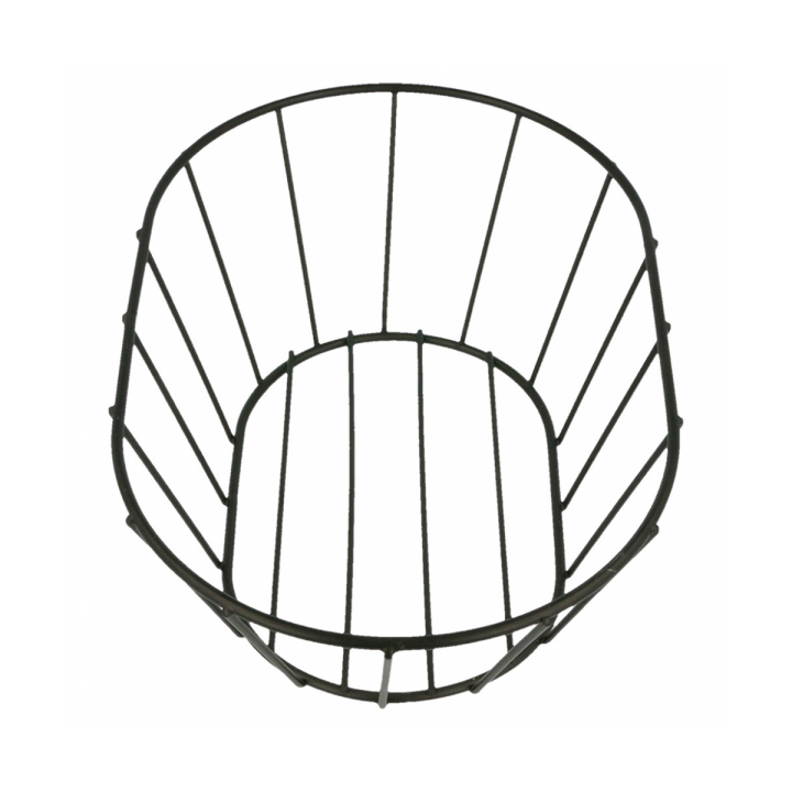 Basket Containers Steel Oval Shape Black 21,6x14x7,6cm (24 Units)