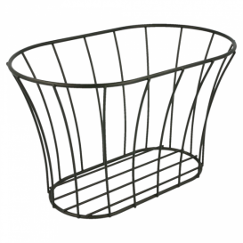Basket Containers Steel Oval Shape Black 21x12,7x12,7 (1 Unit) 
