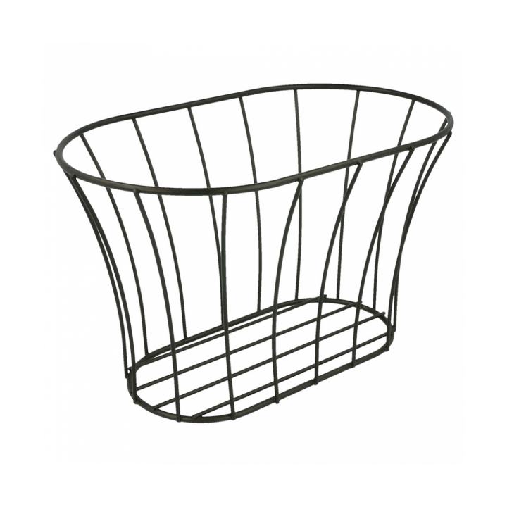 Basket Containers Steel Oval Shape Black 21x12,7x12,7 (12 Units)