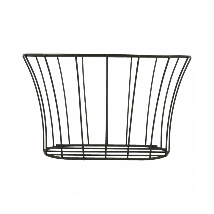 Basket Containers Steel Oval Shape Black 21x12,7x12,7 (12 Units)