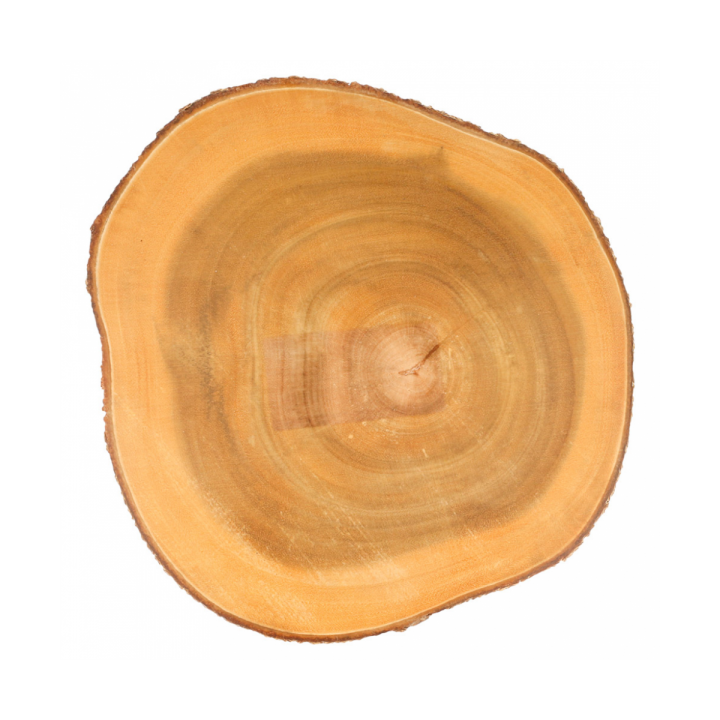 Wooden Serving Platter Round shape Ø23x3,5cm (6 Units)