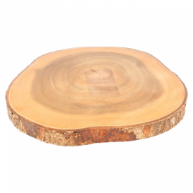 Wooden Serving Platter Round shape Ø23x3,5cm (6 Units)