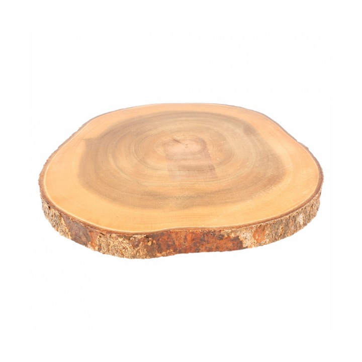 Wooden Serving Platter Round shape Ø23x3,5cm (6 Units)