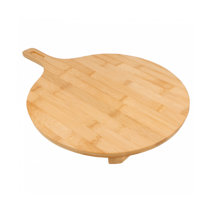 Bamboo Serving Platter with Handle Round shape Ø29x2,5cm (1 Unit) 