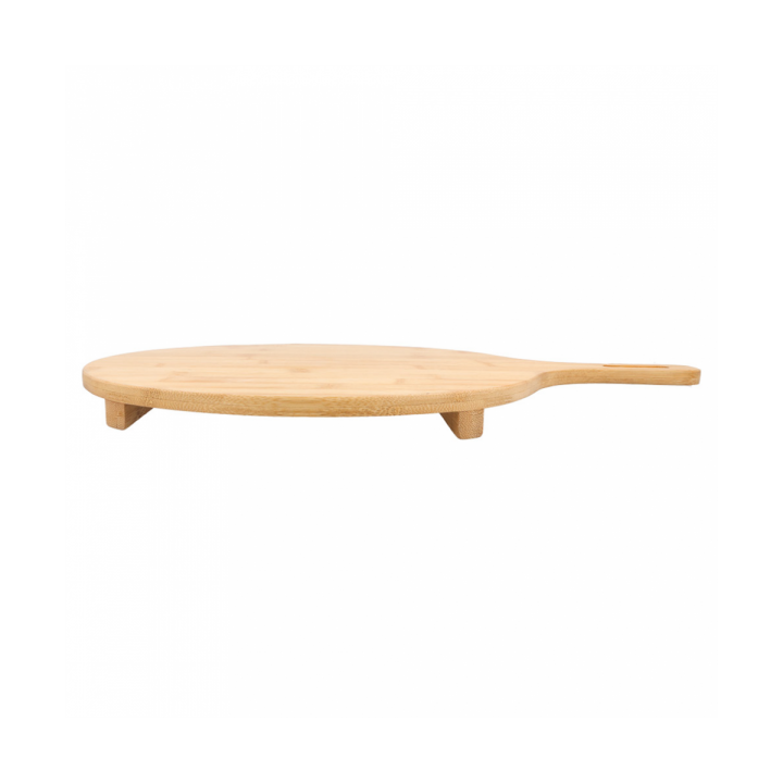 Bamboo Serving Platter with Handle Round shape Ø29x2,5cm (1 Unit) 